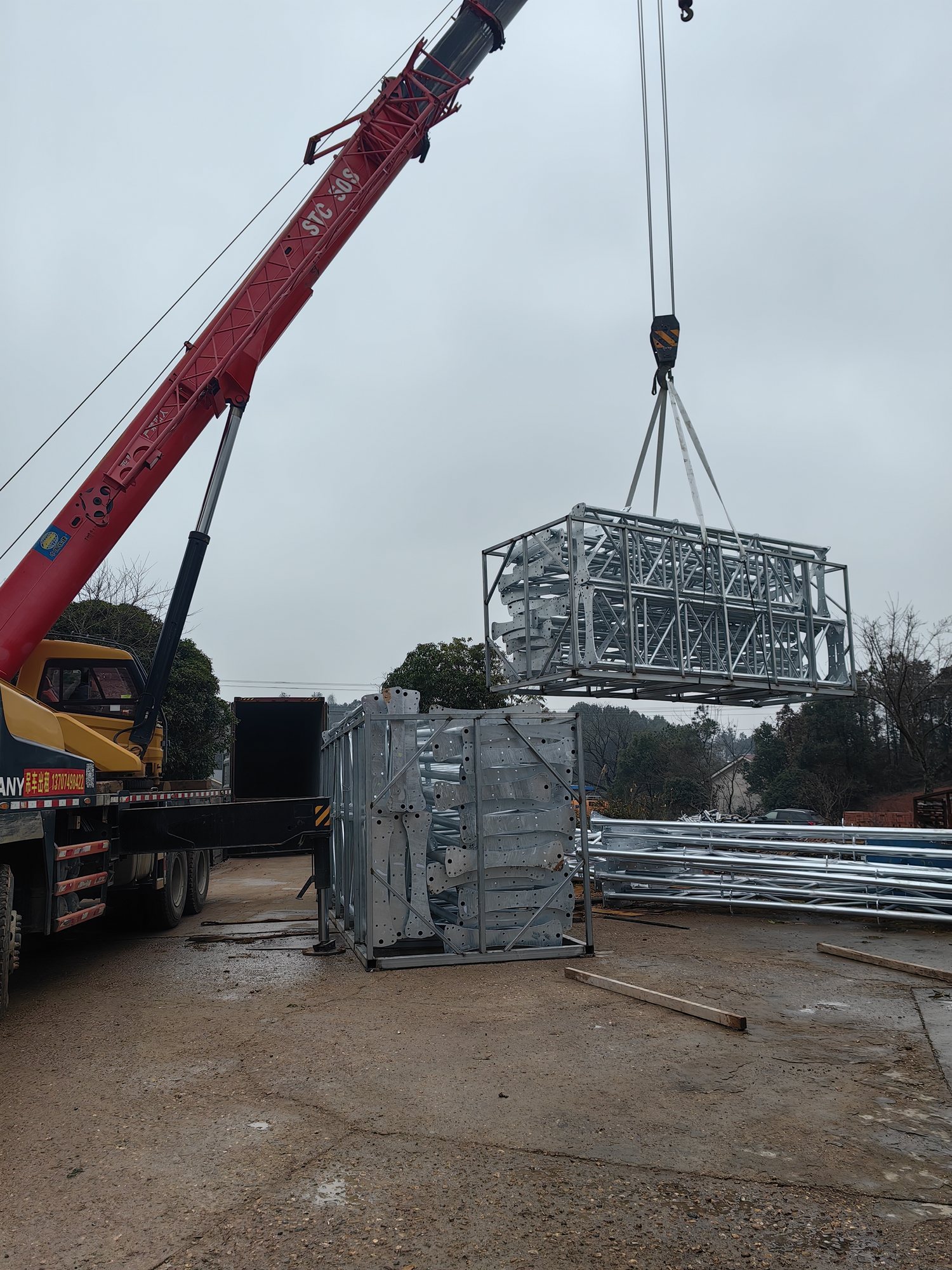 Galvanized steel ready for shipping